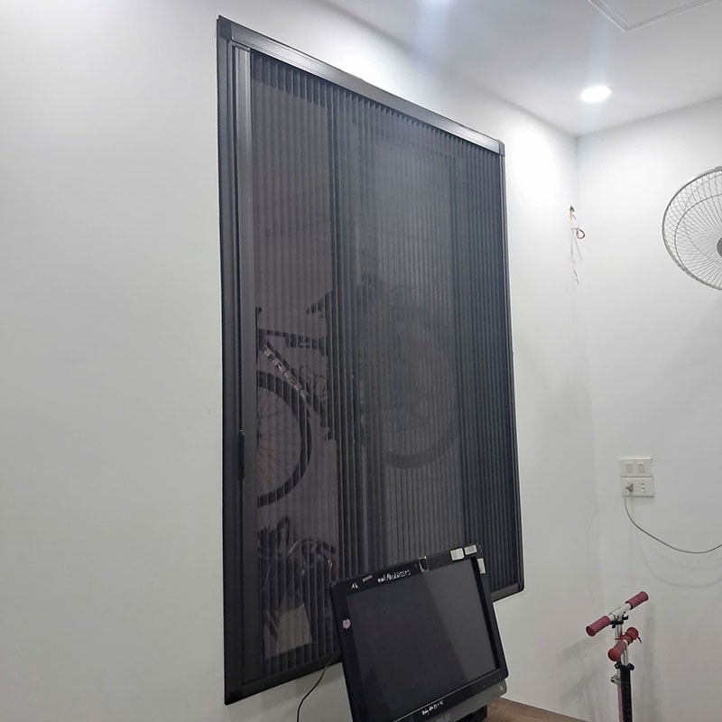 cấu tạo hoàn chỉnh cửa chống muỗi dạng xếp 