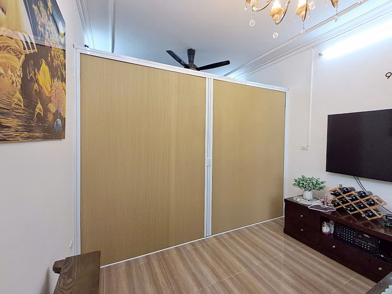 Vách ngăn điều hòa chia phòng màu kem sang trọng