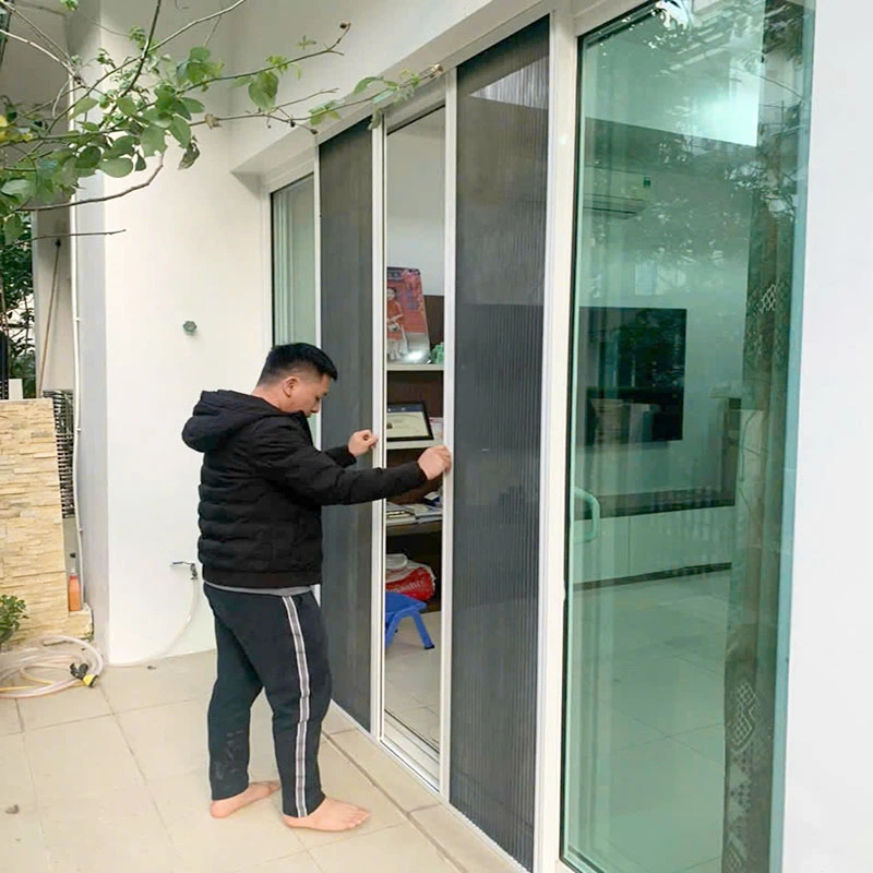 công trình cửa chống muỗi xếp tại cầu giấy